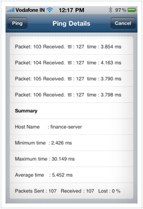 Ping Continuous View Ping Continuous View