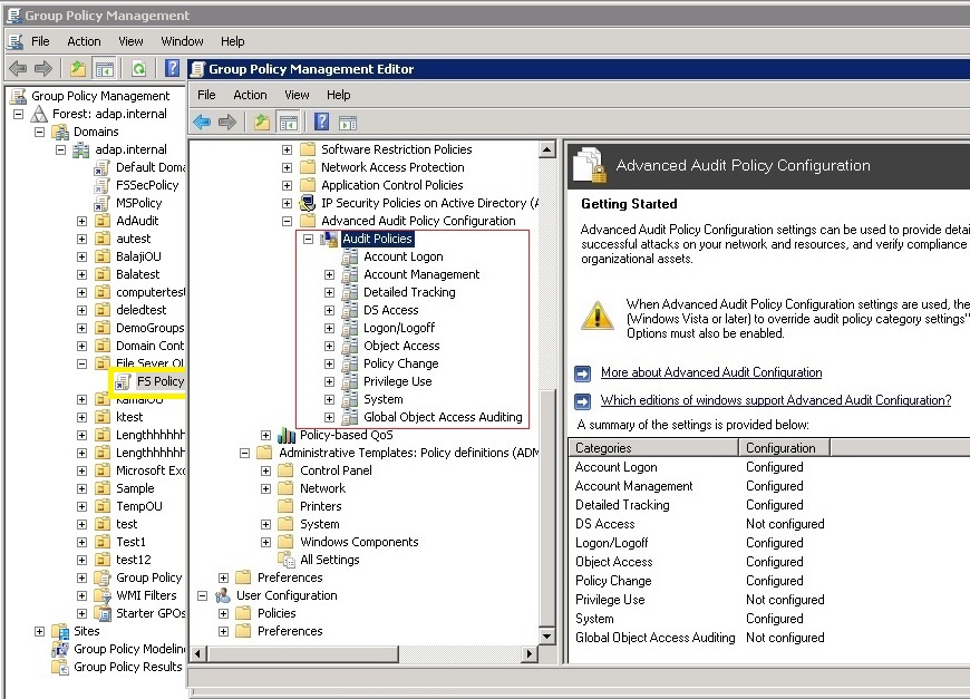 Group Policy Editor In Windows 2003 Server