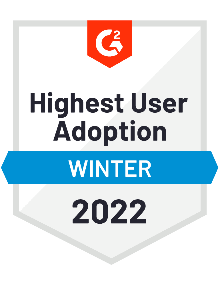 G2 Highest User Adoption - Winter 2022