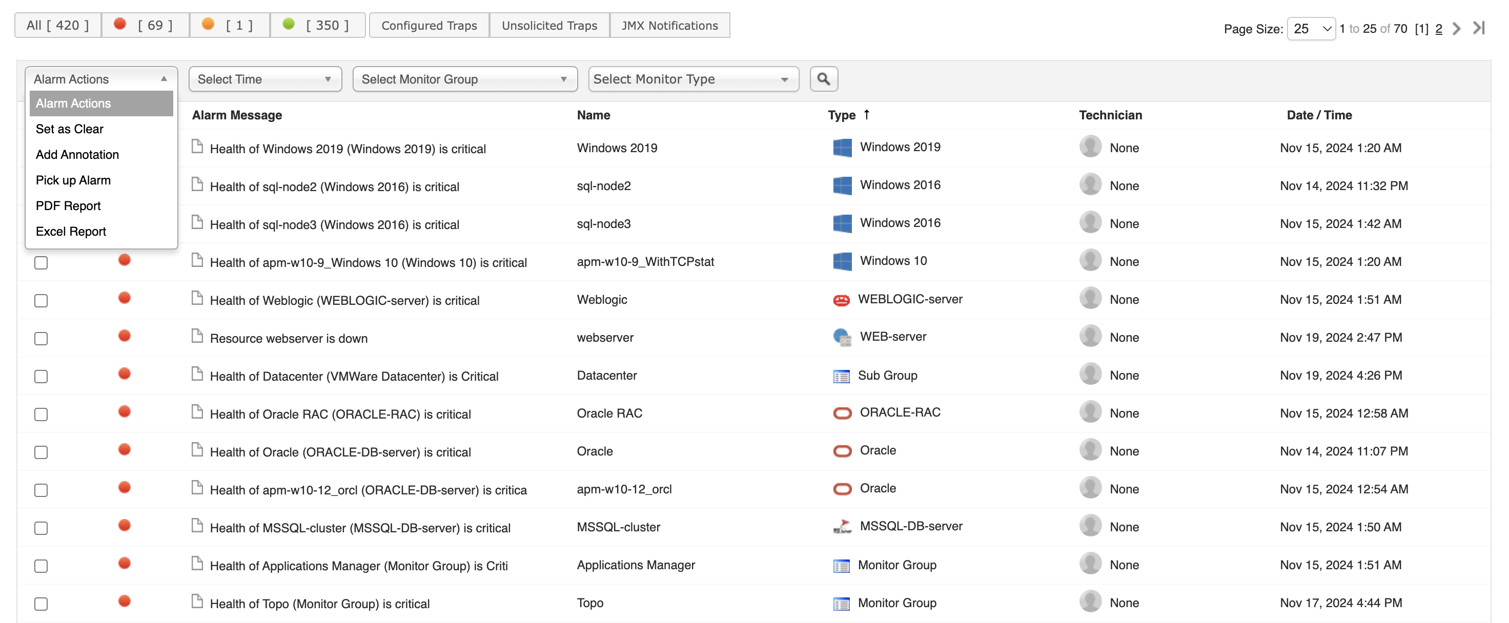 Applications Manager - Smart monitoring and alerting tools Application performance monitoring tools - AI driven alerts and smart reporting