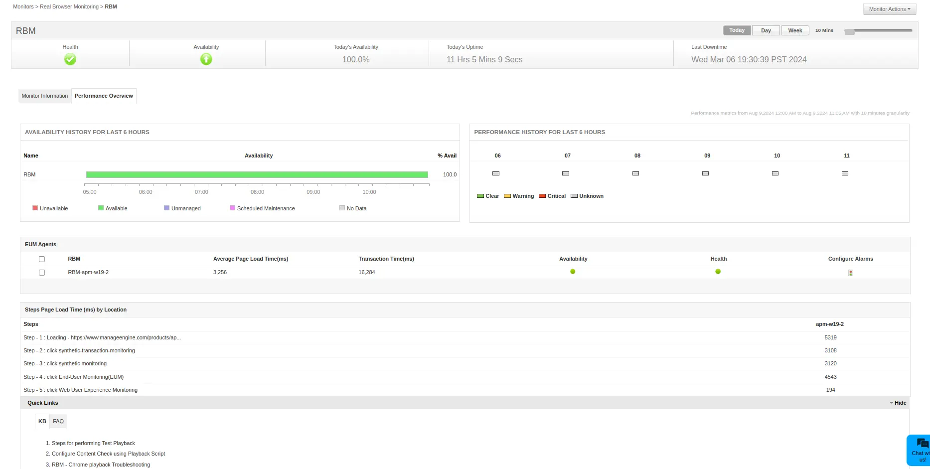 Synthetic transaction Monitoring - ManageEngine Applications Manager Monitoring tool for JD Edwards - ManageEngine Applications Manager