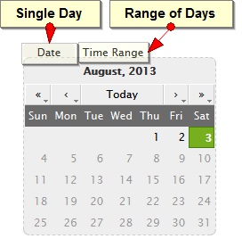 Select range of days