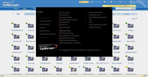 Locate OpManager Build number