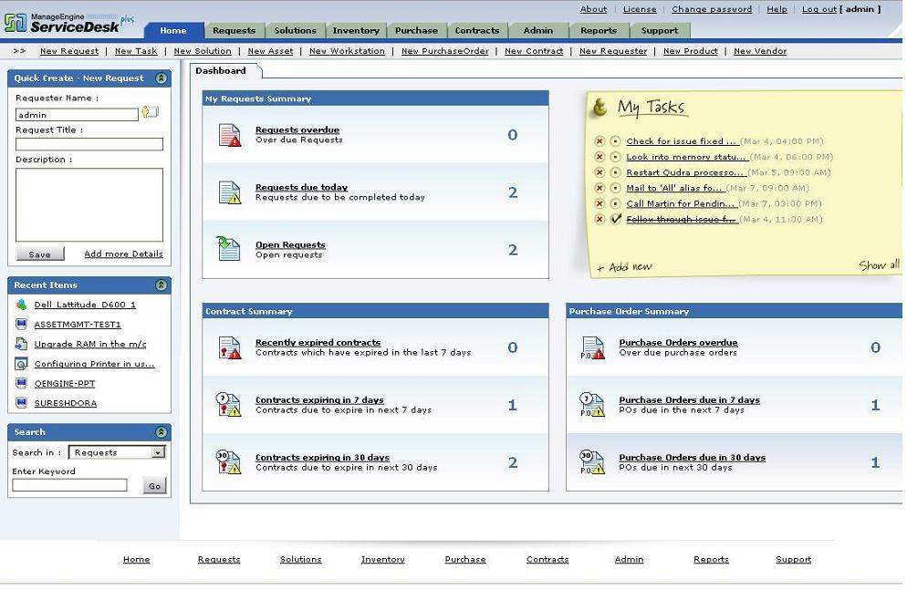 Complete Help Desk and Asset Mgmt software with integrated Project mgmt. ITIL re
