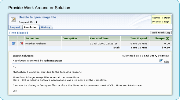Provide Workaround or Solution
