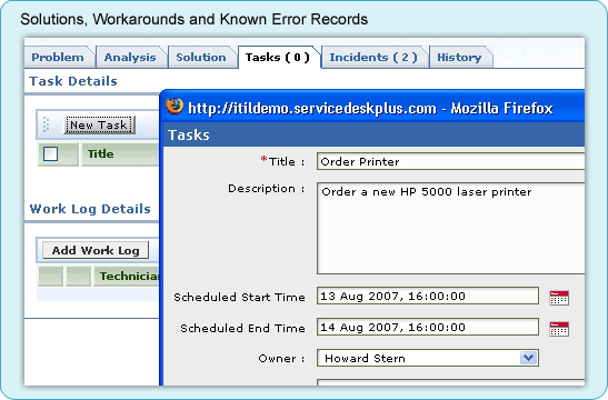 Solutions, Workarounds and Known Error Records