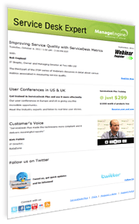 Help Desk Newsletter - September, 2011