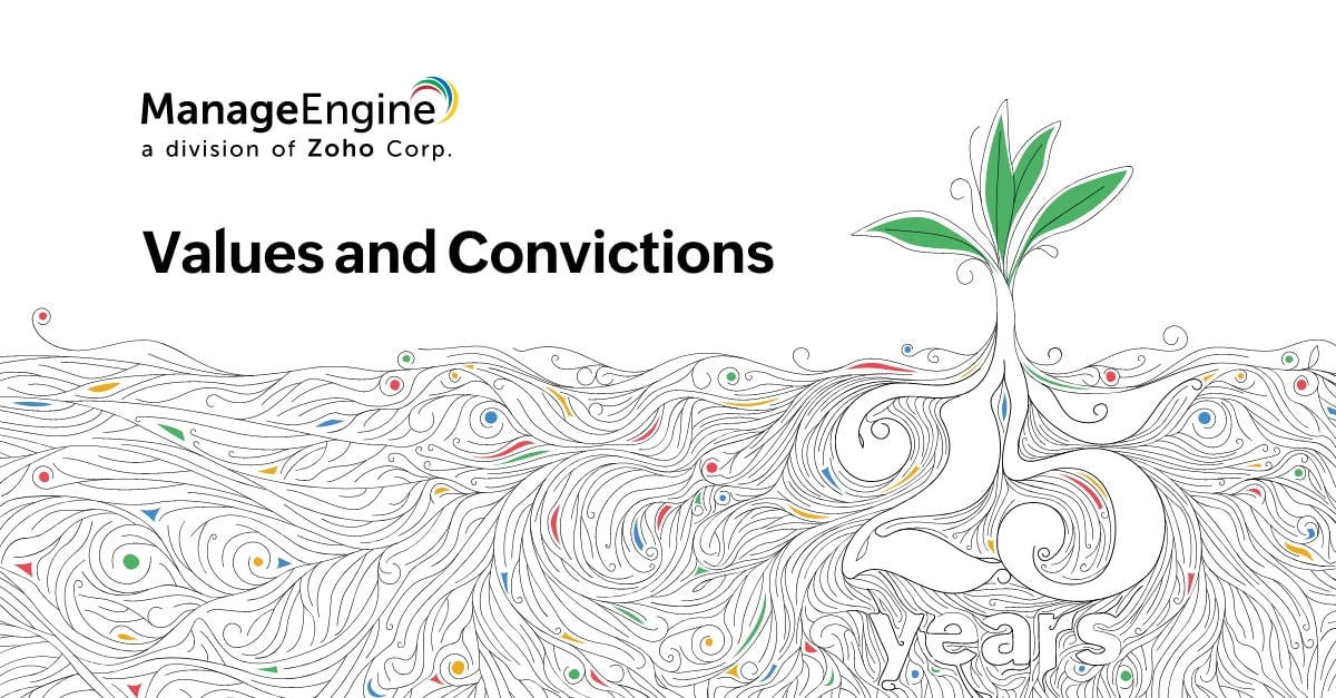 Zoho Corp. 25 años Valores y convicciones ManageEngine