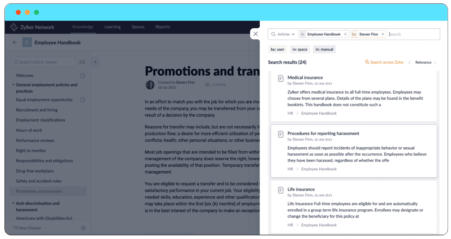 Human resources knowledge management system