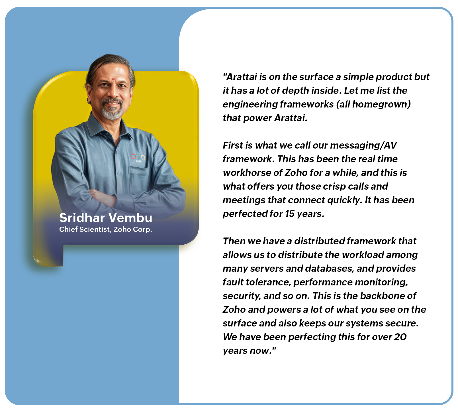 Chief scientist, Zoho Corp.
