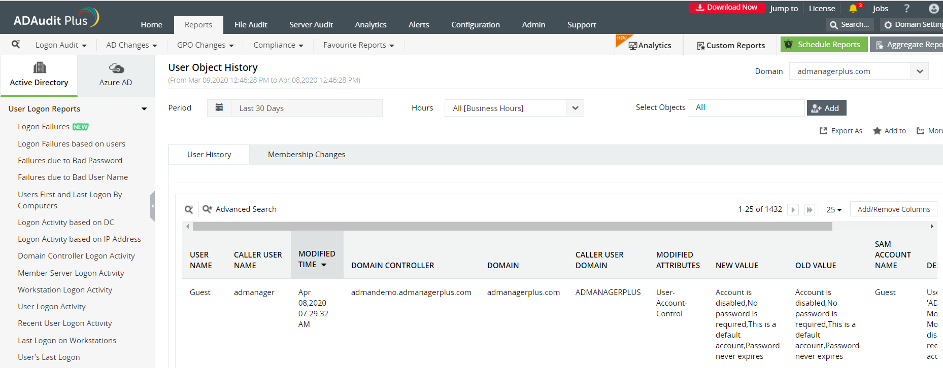 powershell-get-active-directory-failed-login-attempts