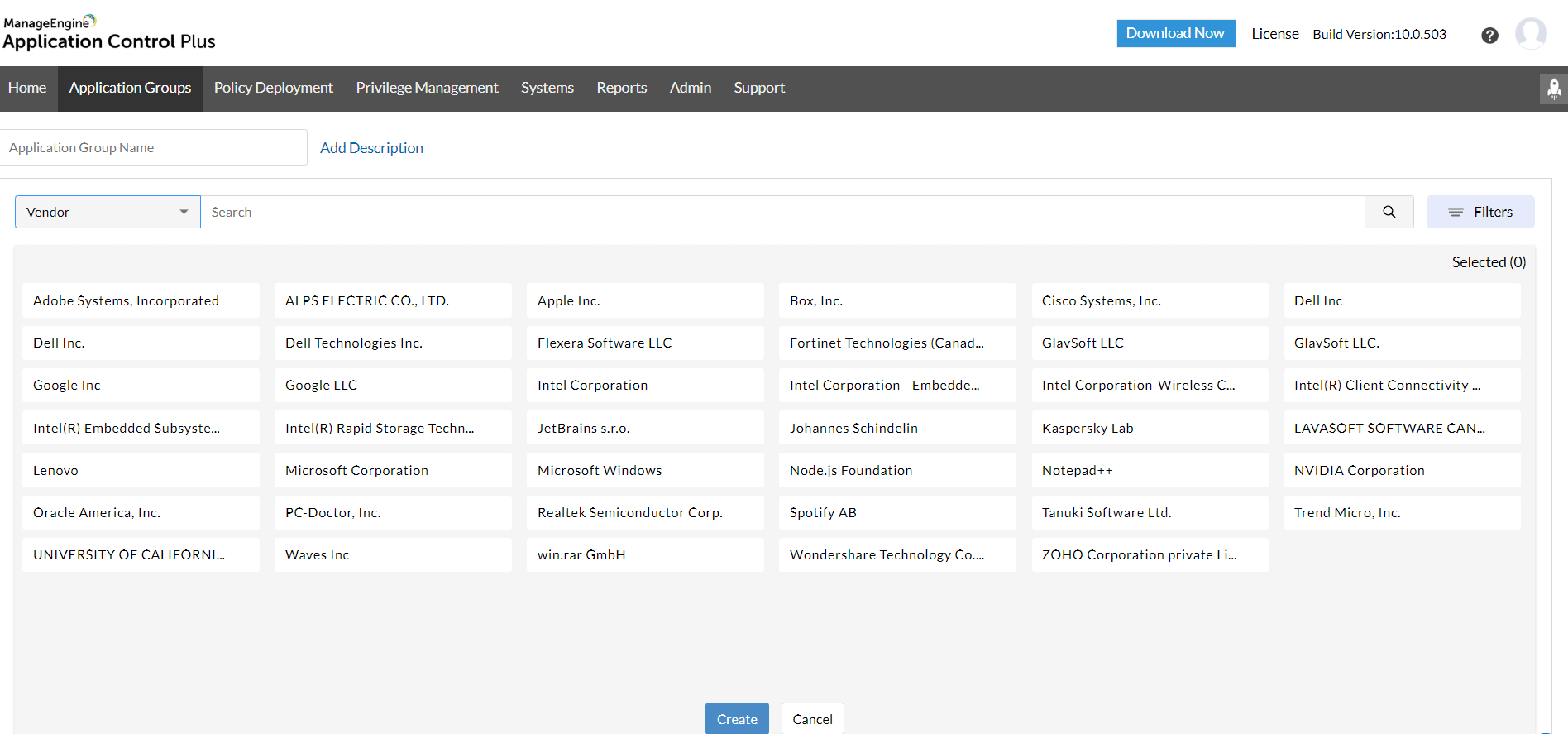 Application Allowlisting - Vendor rule | ManageEngine Application Control Plus