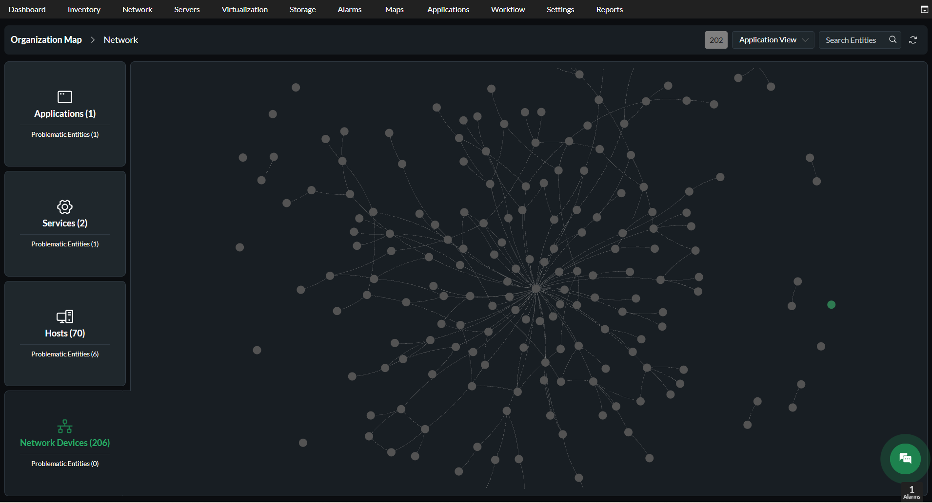 Layered view in organization maps