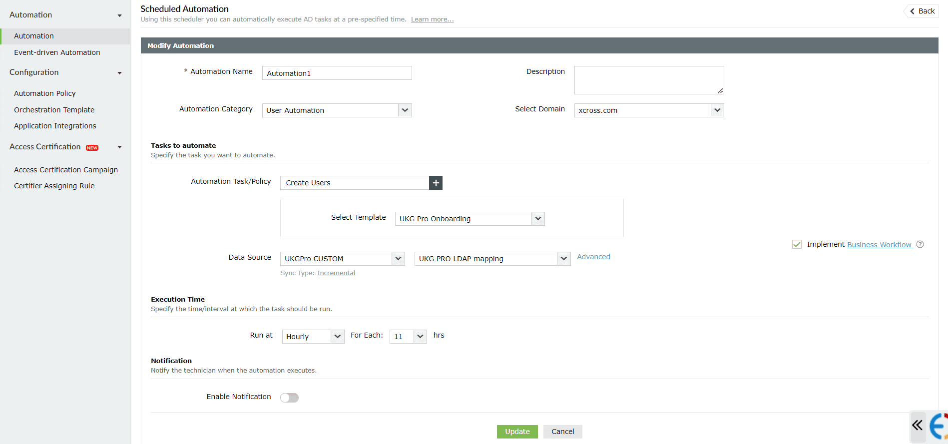 How to configure UKG Pro integration in ADManager Plus