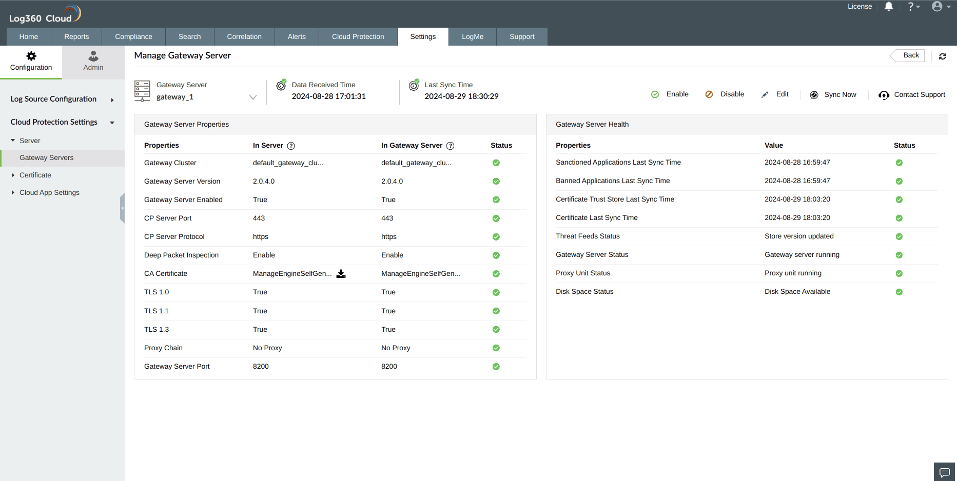 Configuring Gateway Server