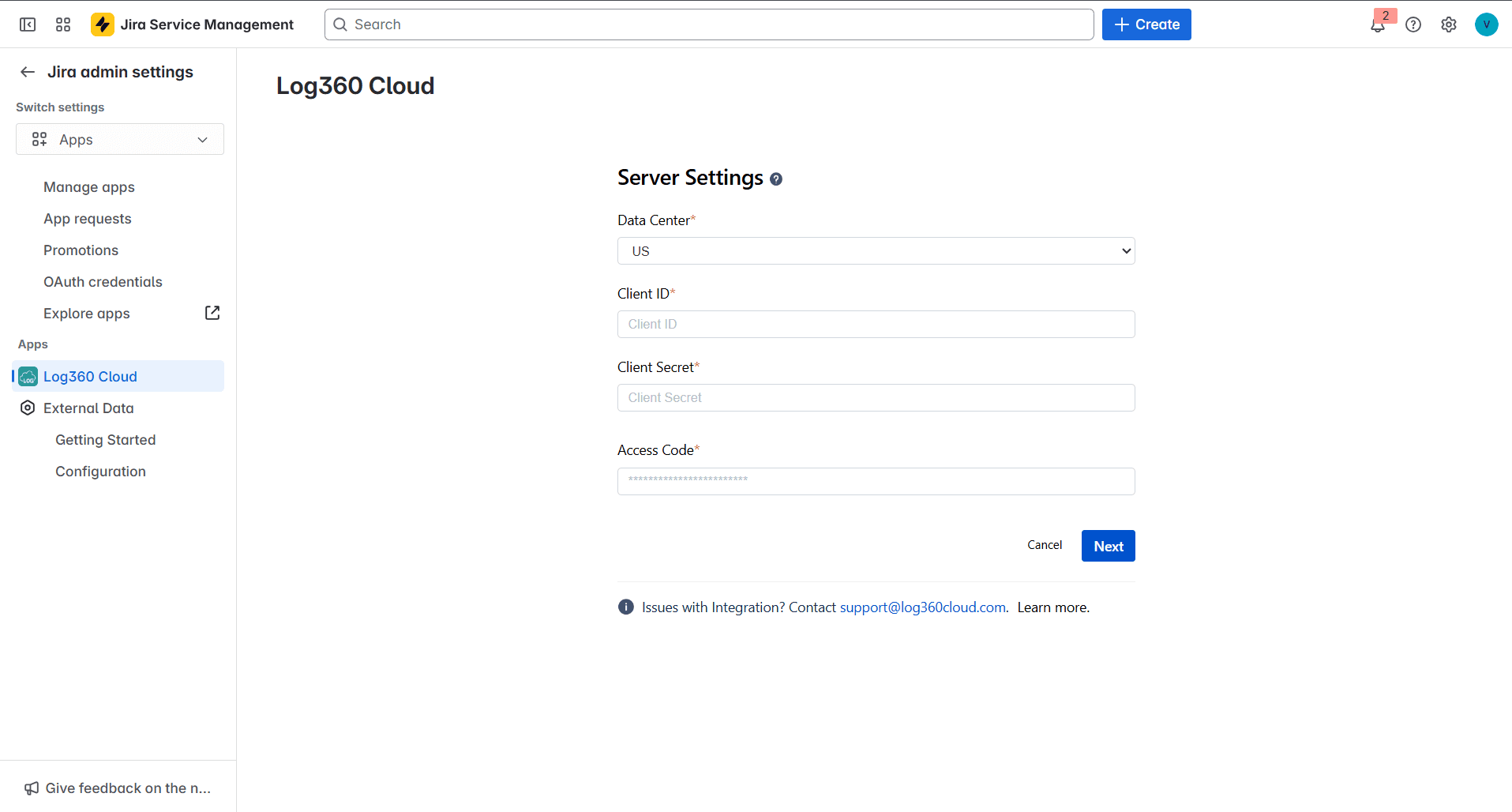 Jira Service Desk On-Demand Integration