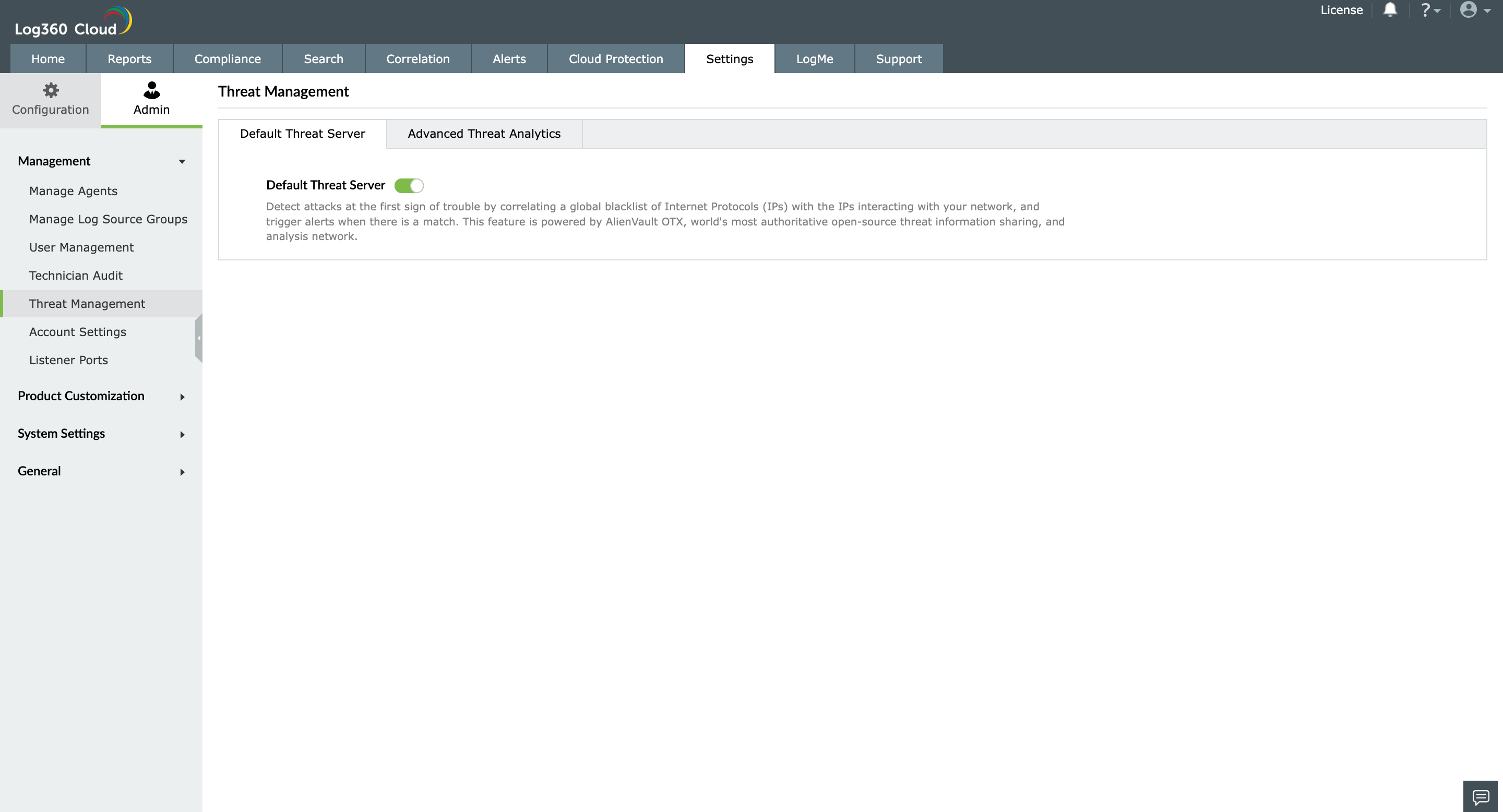 Log360 Cloud Security Access Key