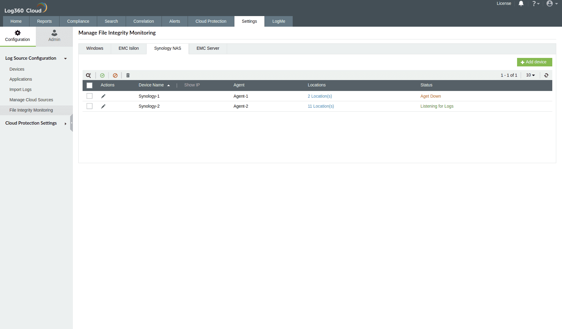 Synology NAS file monitoring