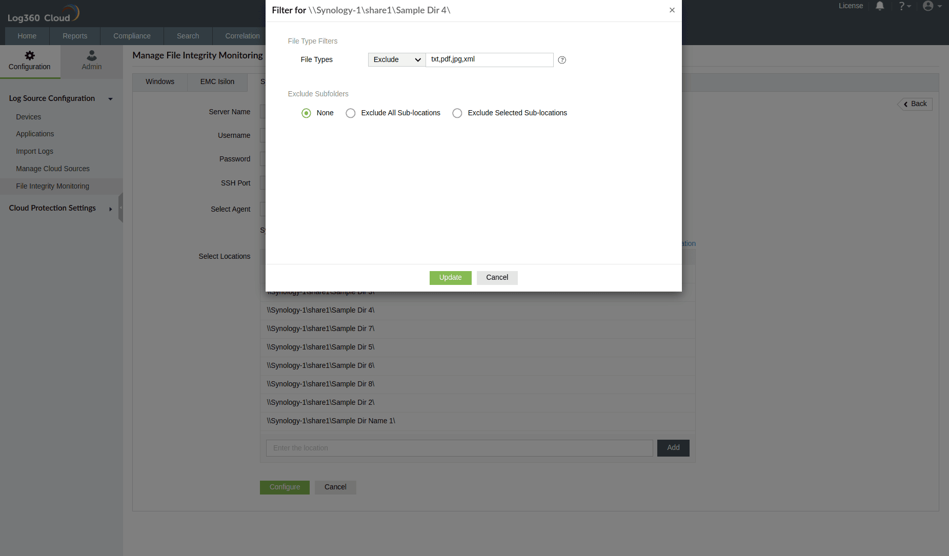 Synology NAS file monitoring