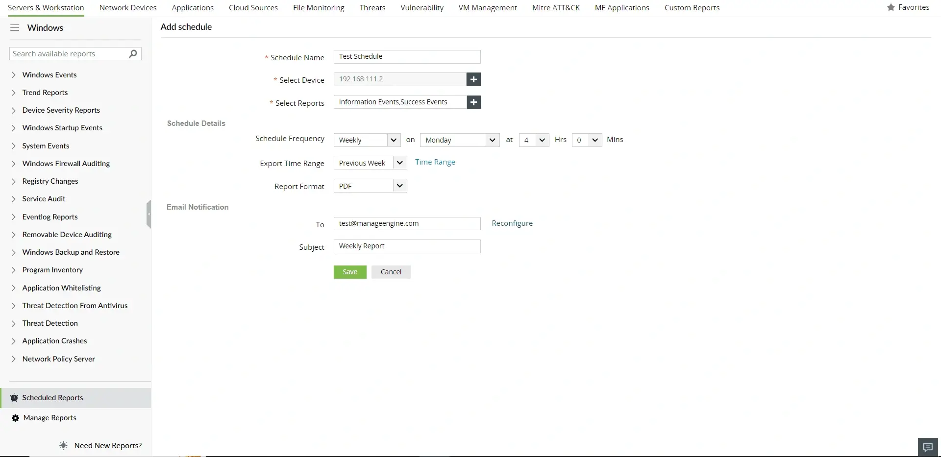 Automated reporting for the six-hour mandate