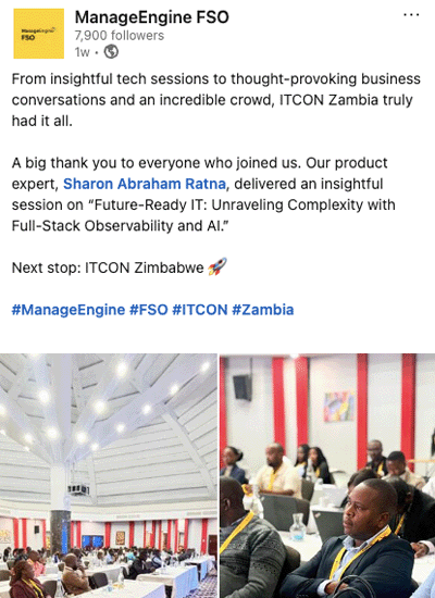 ManageEngine ITOM - LinkedIn