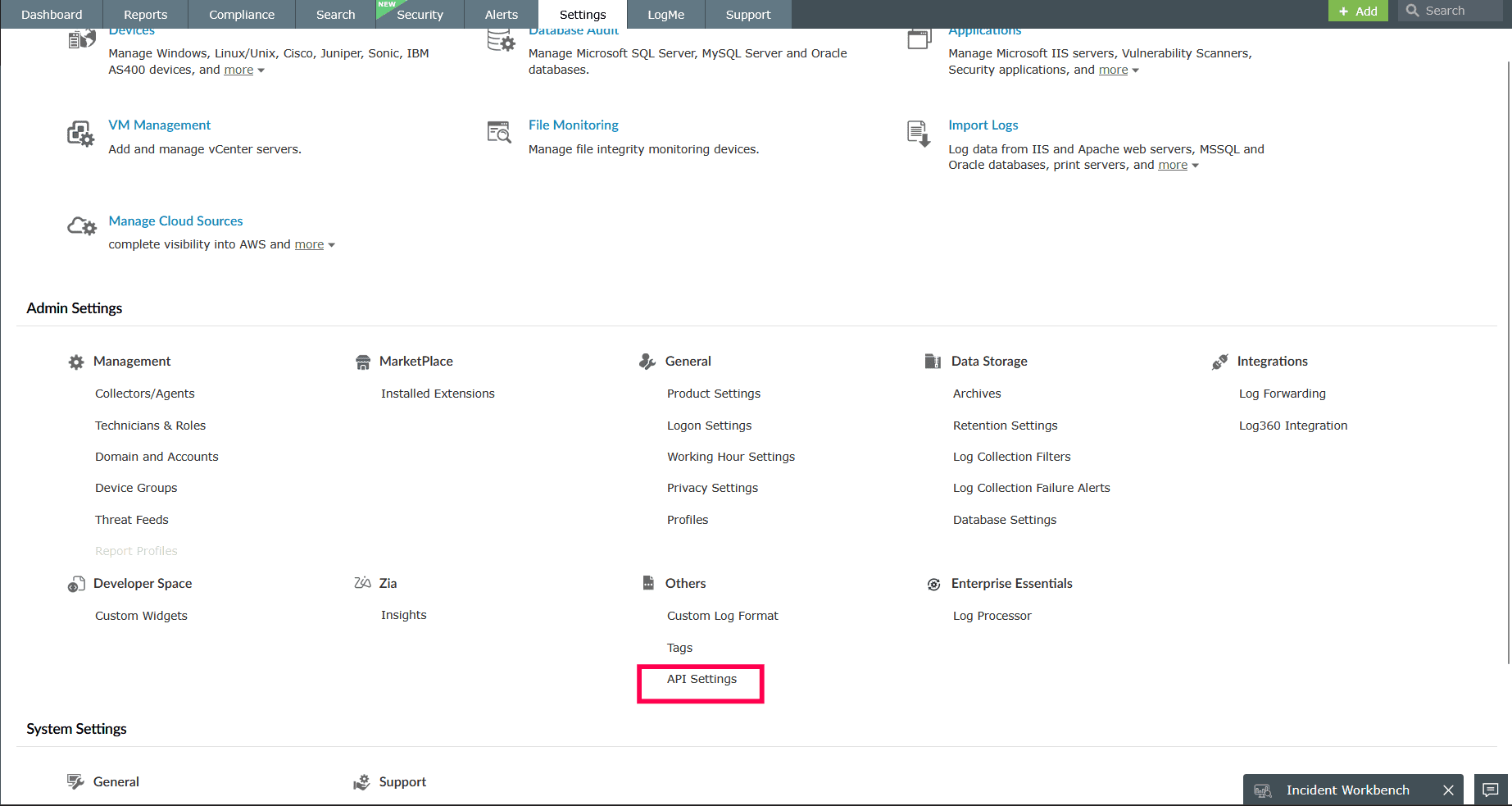 Rest API Settings