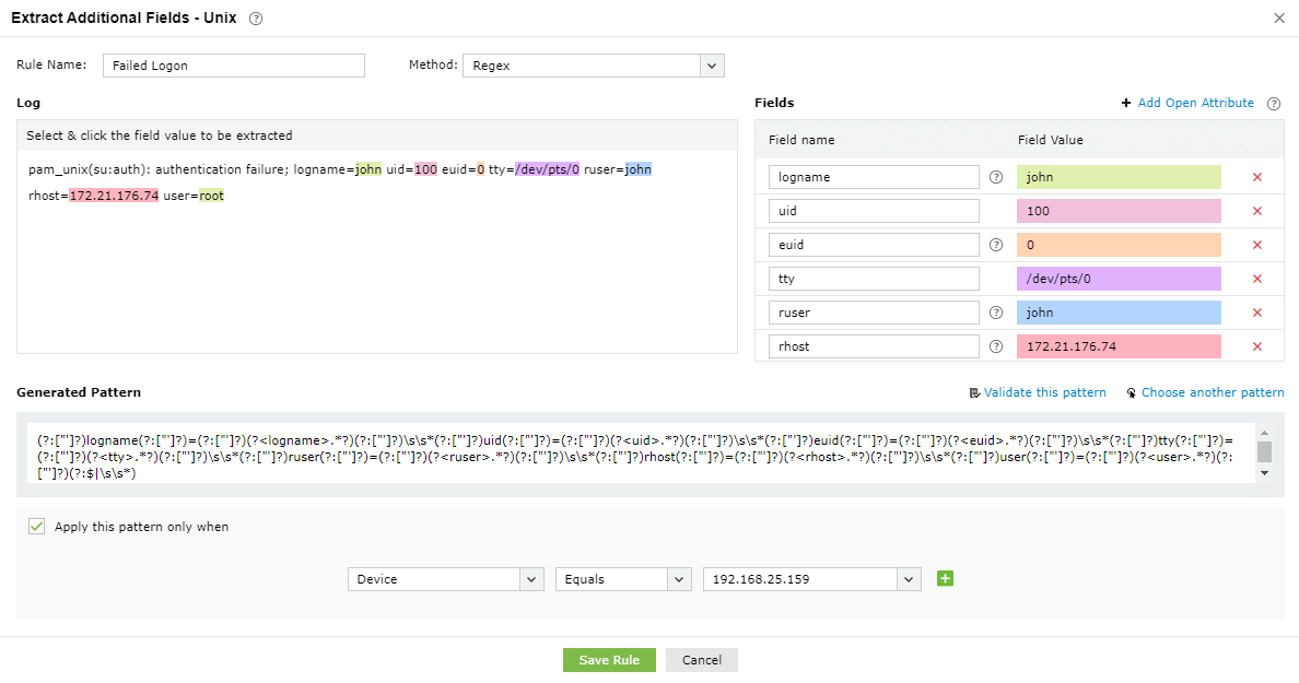 Custom Log Parser