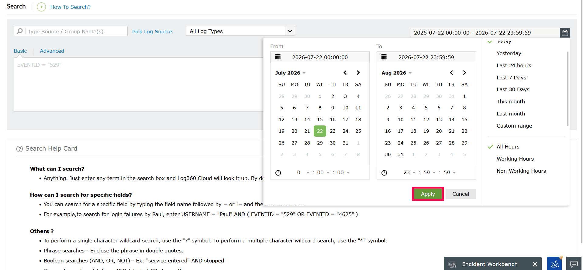 Log Search