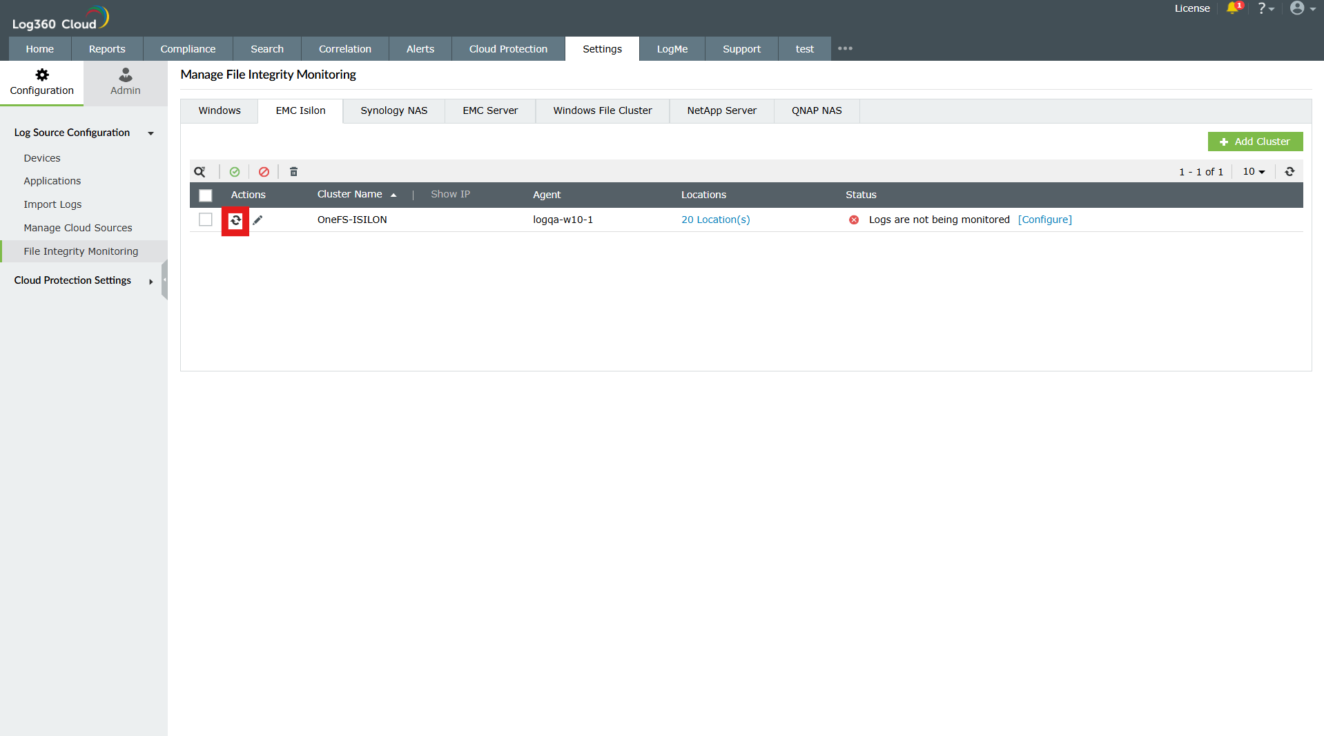 EMC Isilon file monitoring