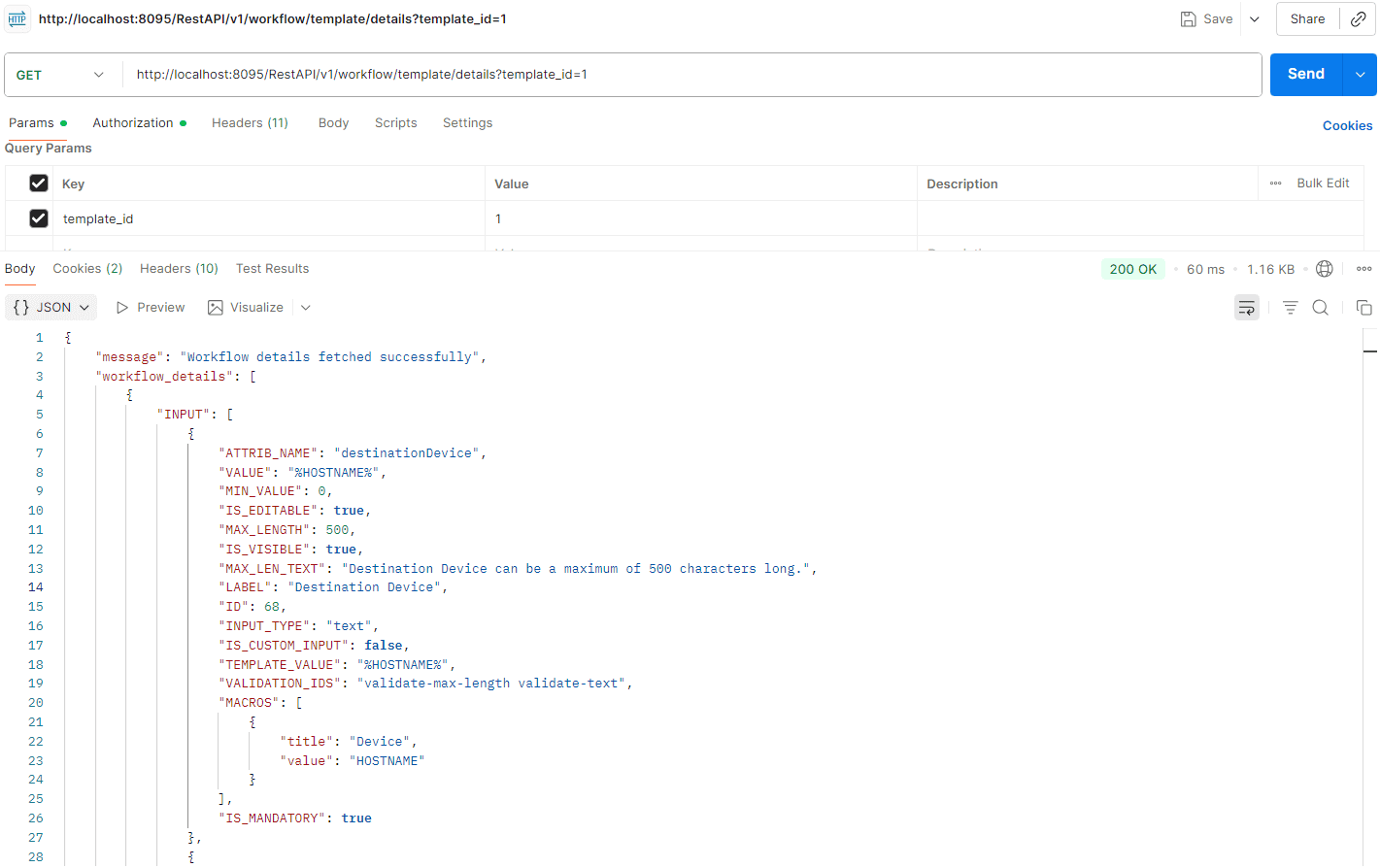 Execute workflow