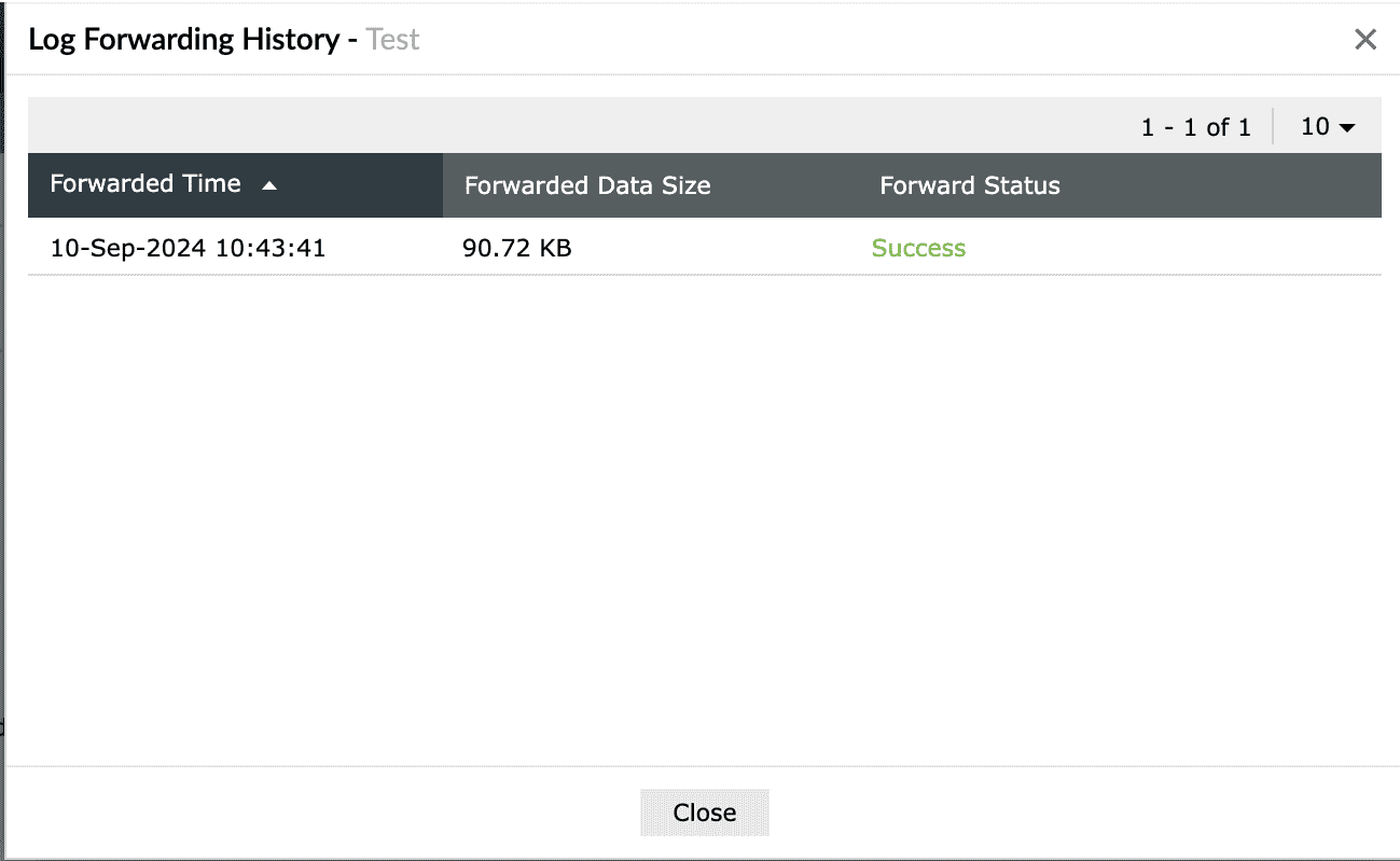 Log forwarding
