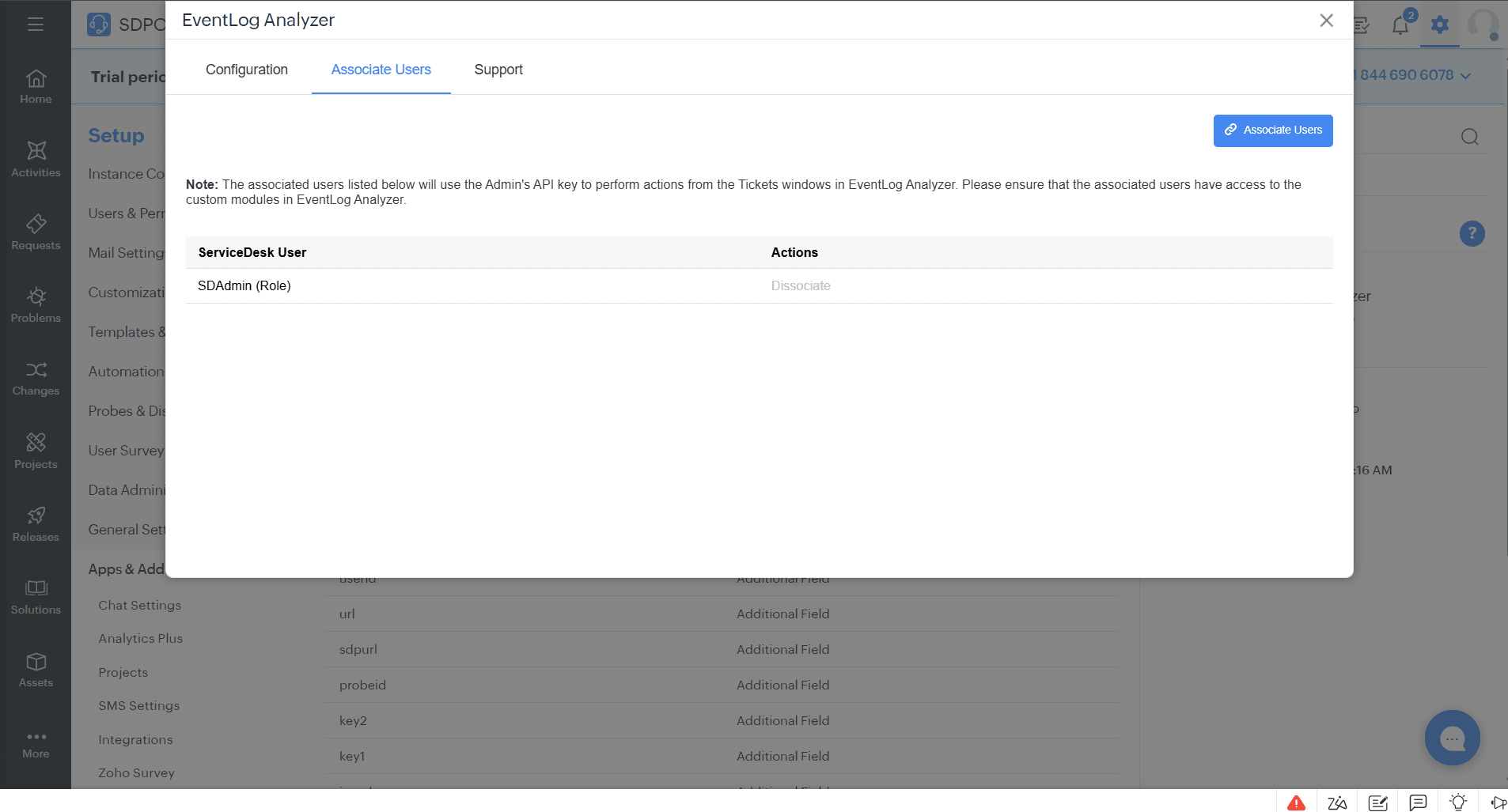 Steps to Integrate EventLog Analyzer with ManageEngine ServiceDesk Plus On-Demand