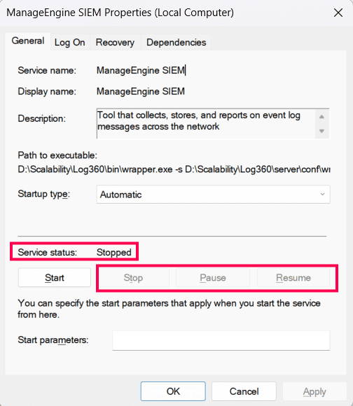 Starting and stopping the product