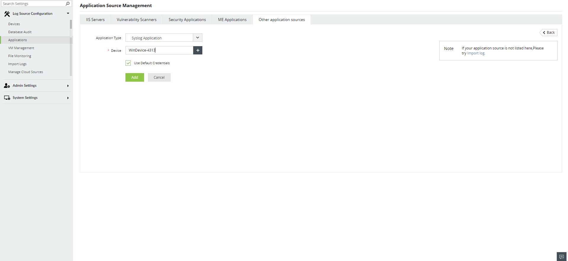 Syslog Application
