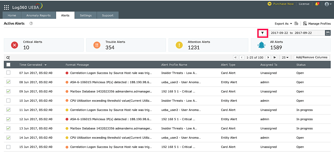 filtering-alerts-based