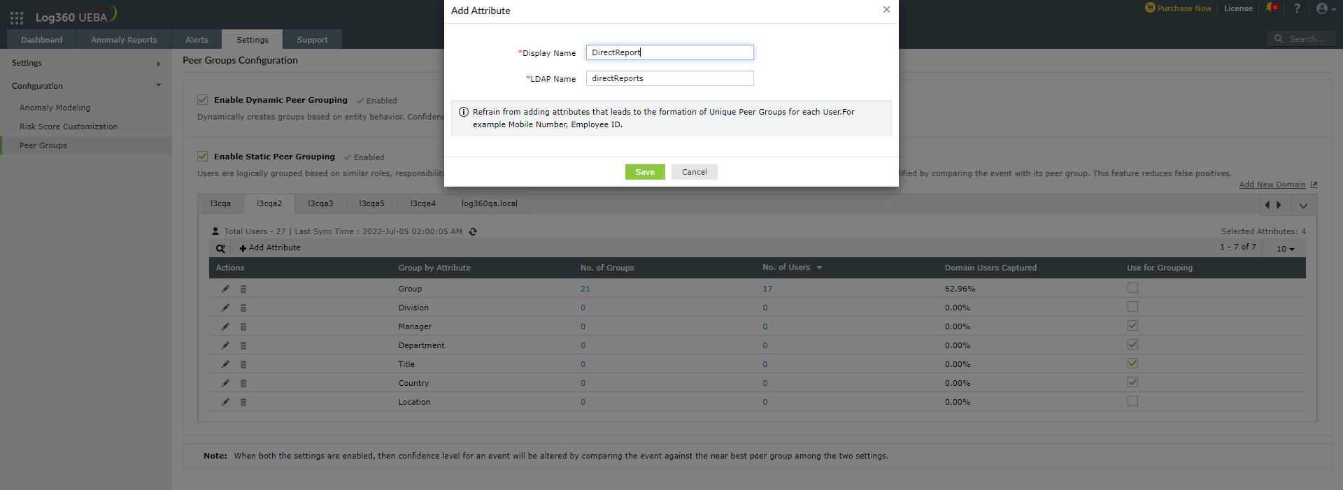 Static and Dynamic Peer Grouping