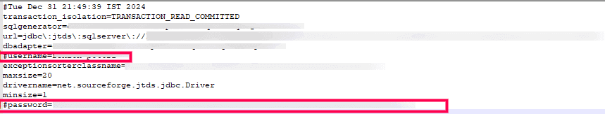 How to configure a database password for Microsoft SQL Server with Windows authentication