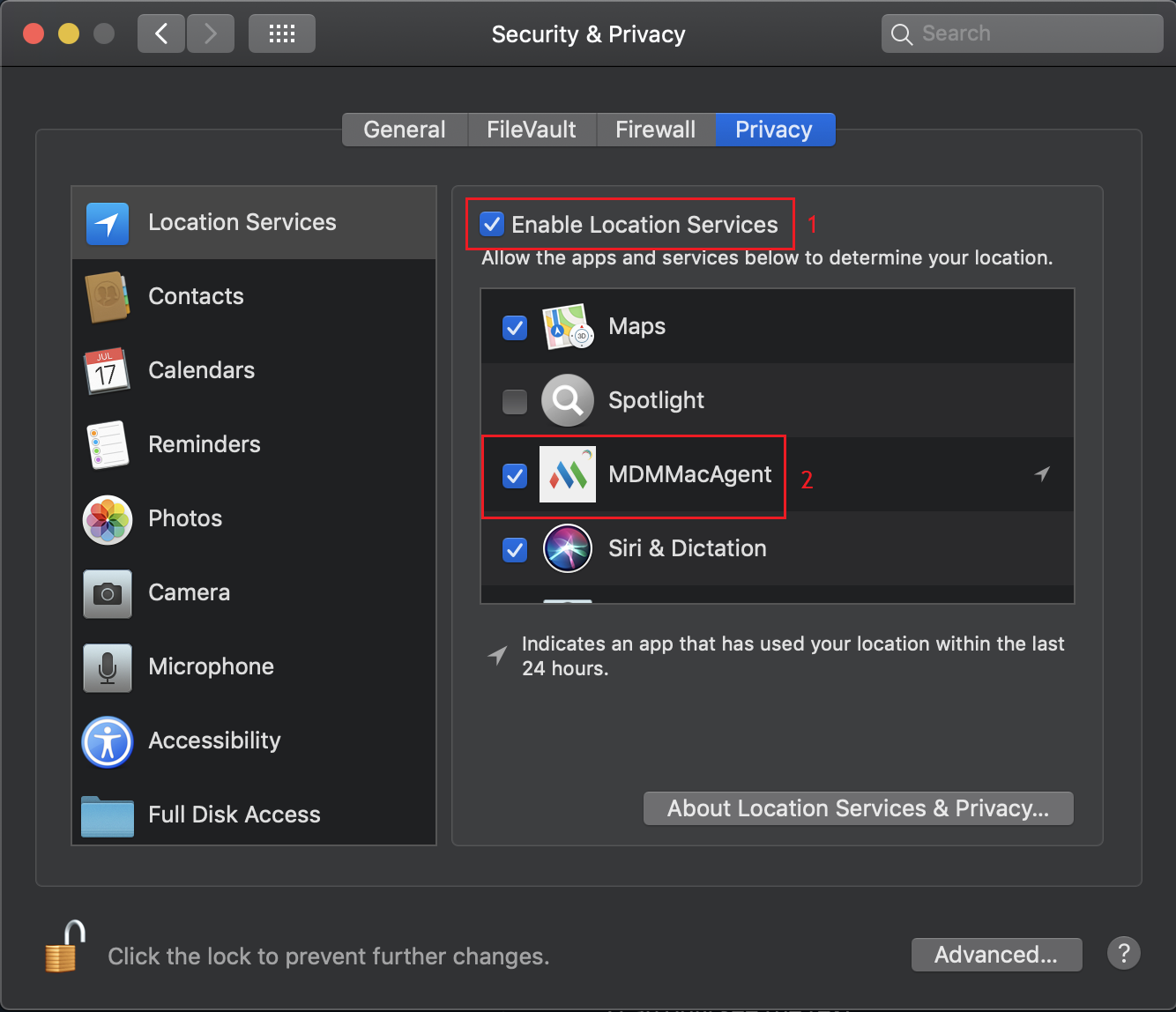 Enabling Location Services for Geotracking macOS devices