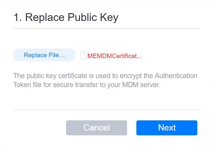 Upload Public Key
