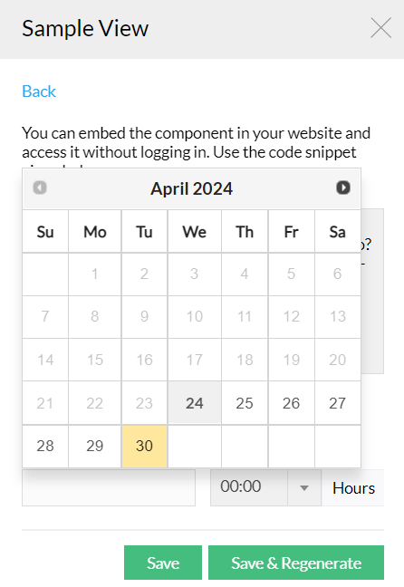 New CCTV addition in OpManager: Date selection to set expiry for NOC embedment