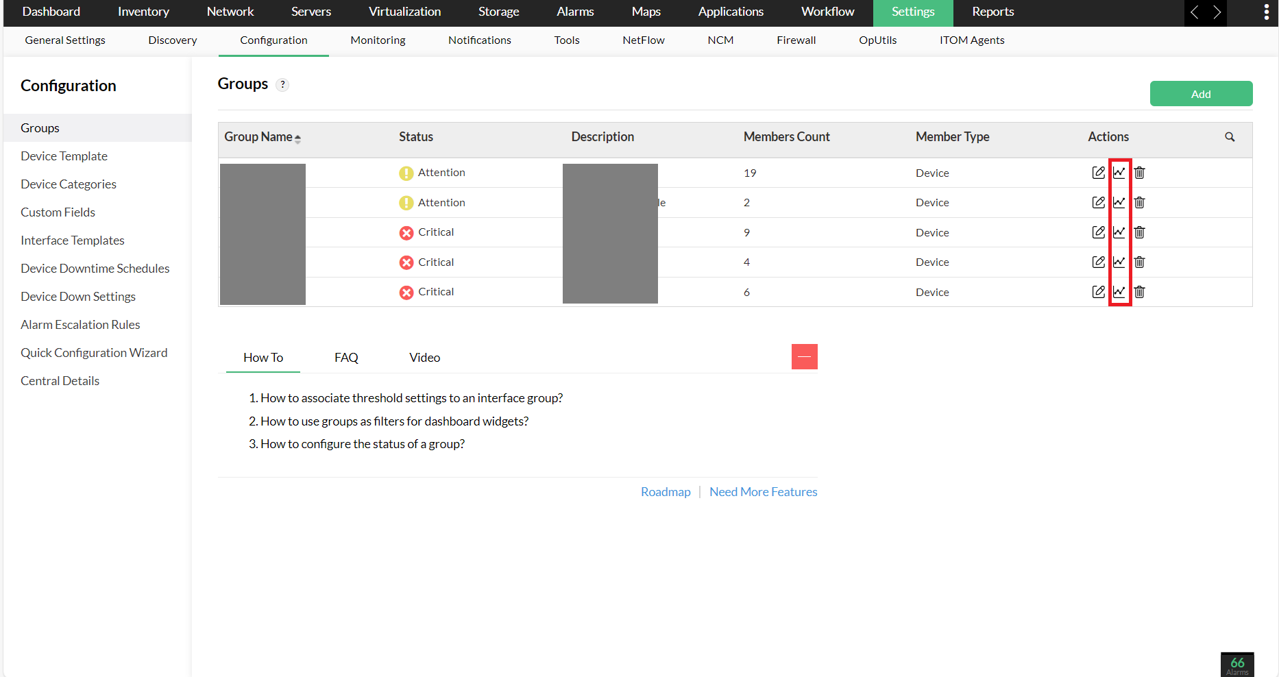 Create RCA from groups in OpManager