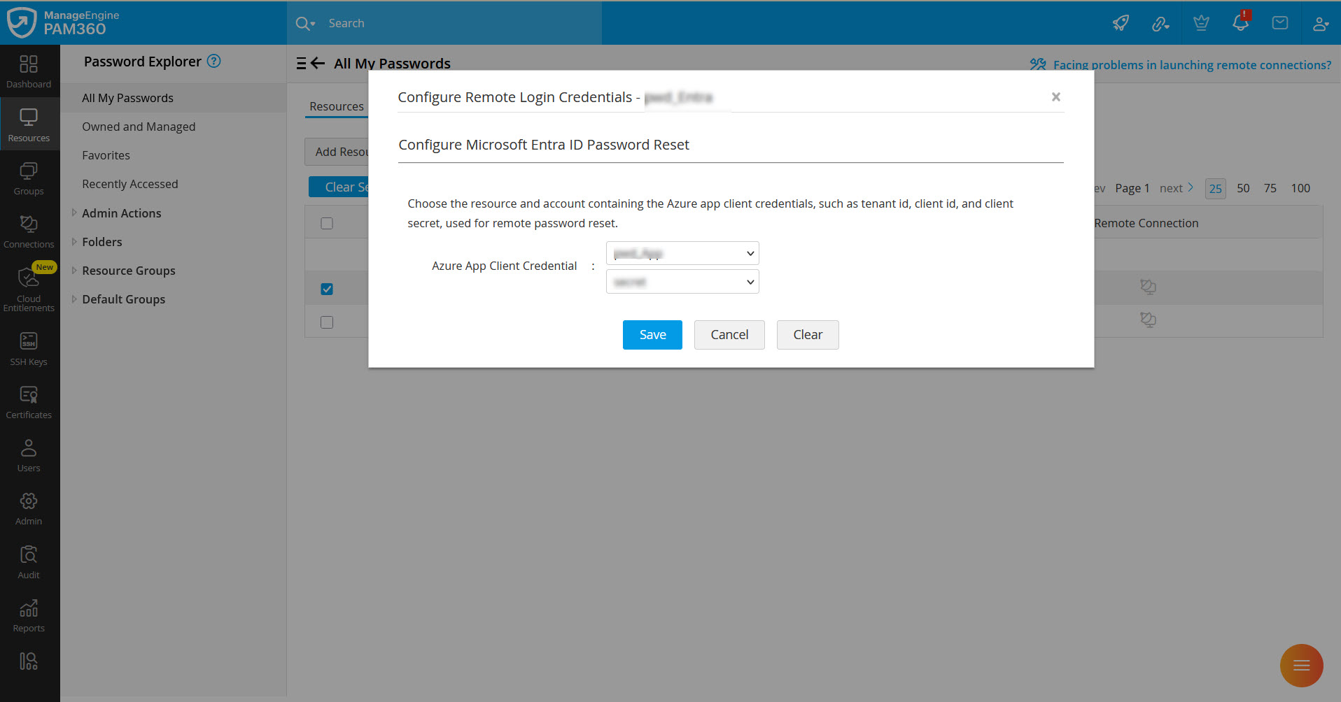 Entra ID Remote Password Reset