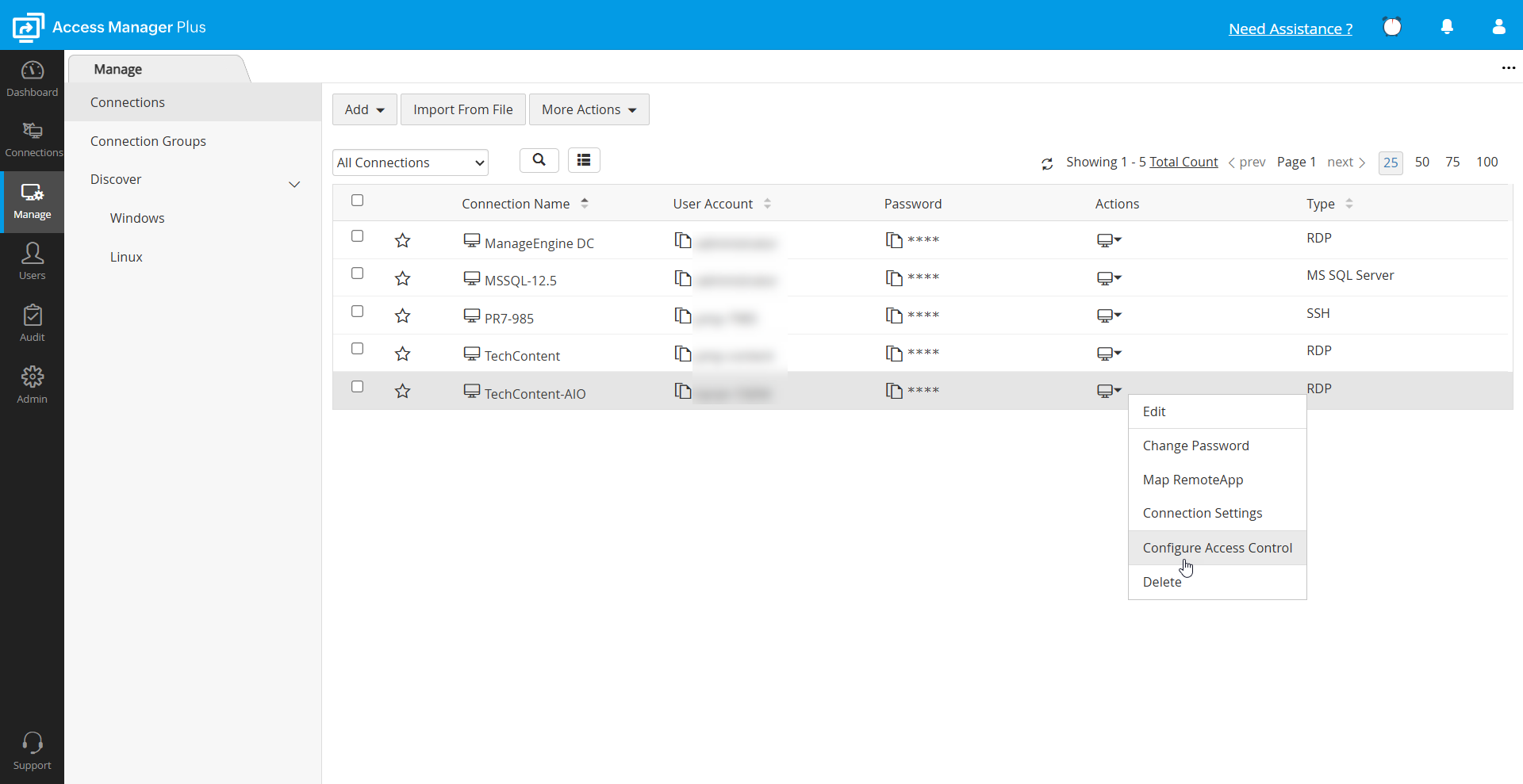 Connection Access Control