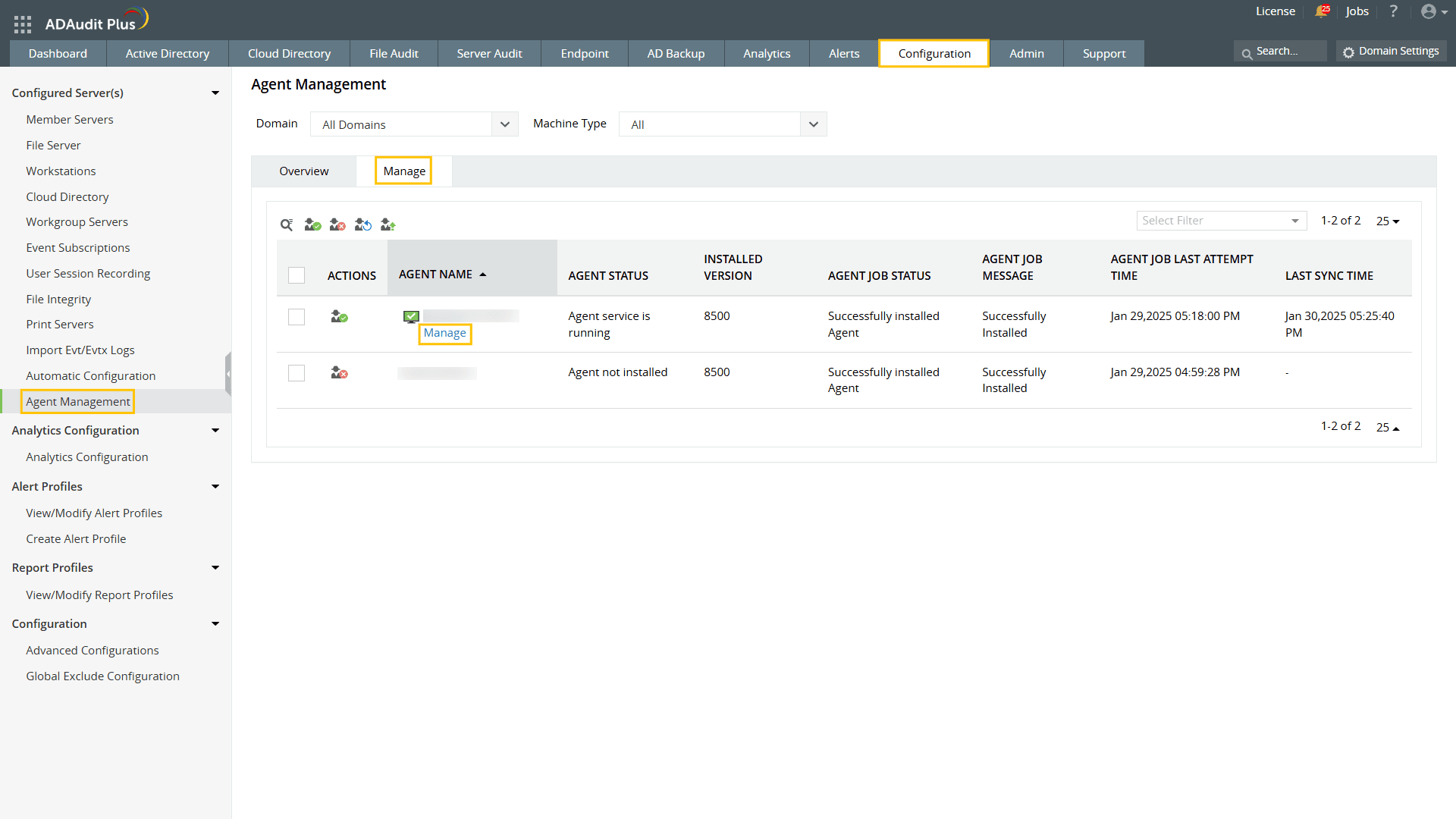 ADAuditPlus Agent Configuration Setup