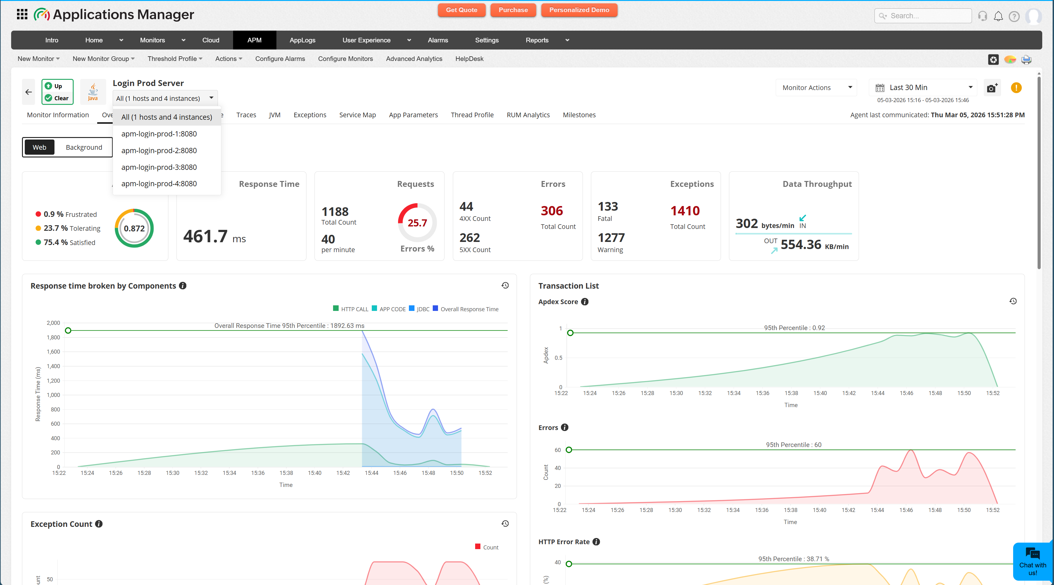 Getting started with APM Insight: Application (Logical Service)