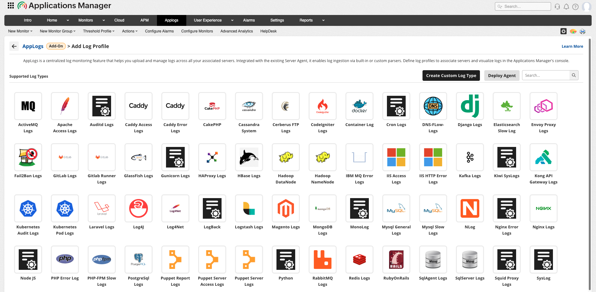 Application Log Monitoring - ManageEngine Applications Manager