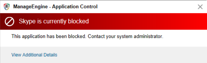 Blocklisted App Notification