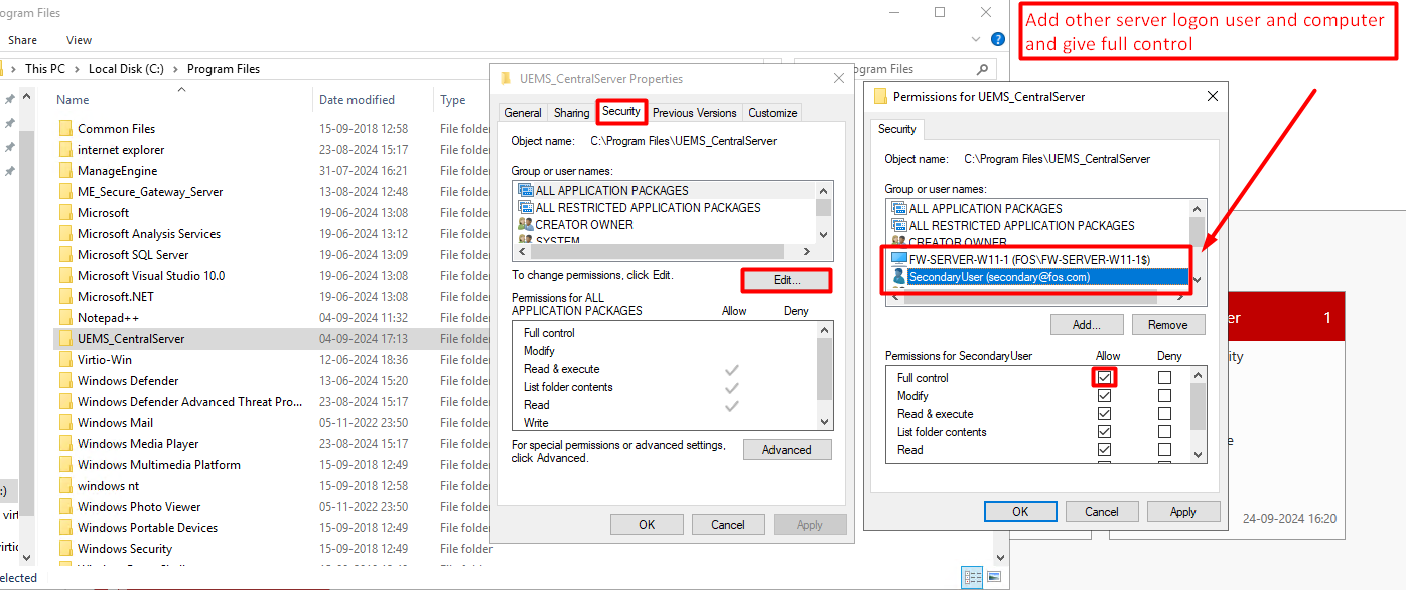 security permissions