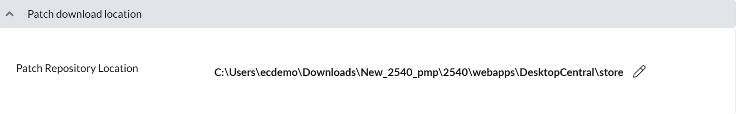 Patch Repository Location Patch Repository Location