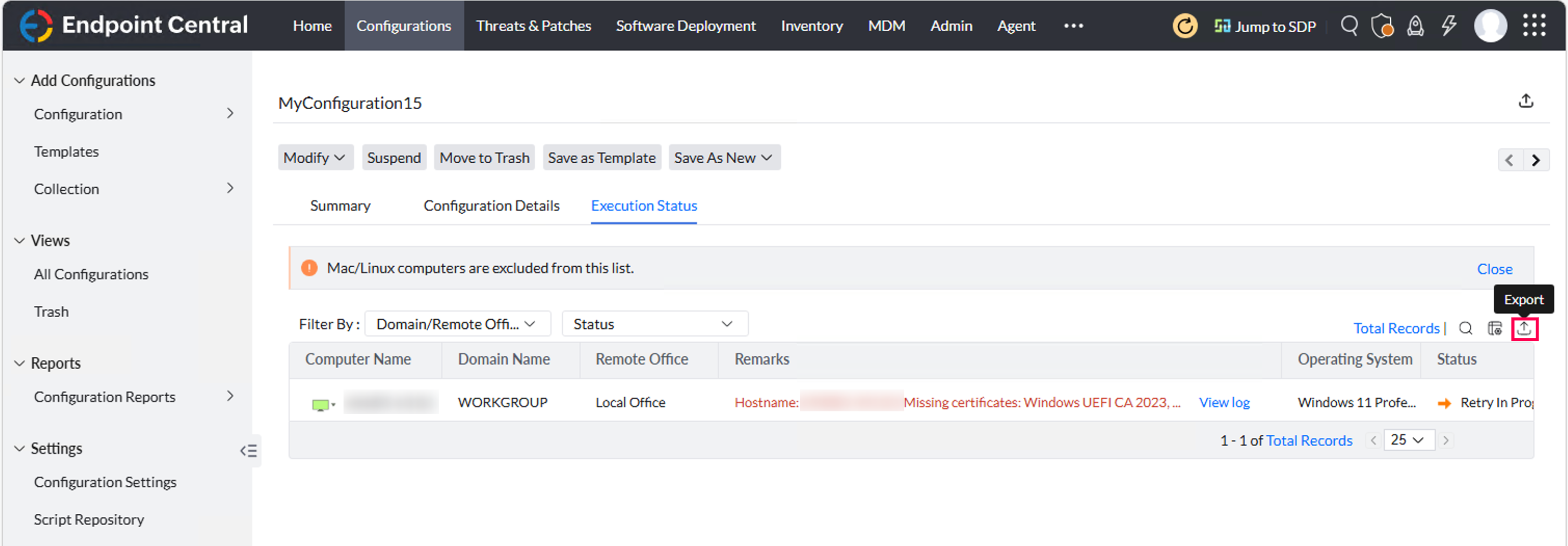 export-navigation Export navigation option.